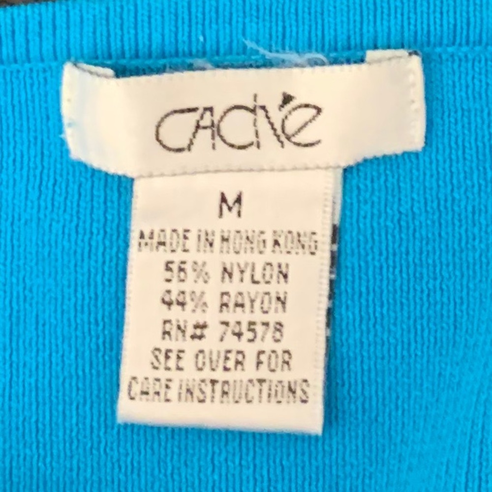 Cache blue halter tee top with beads and sequins. - Picture 7 of 8
